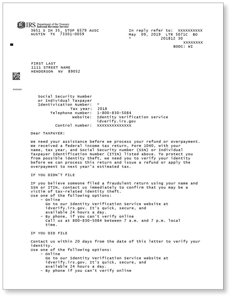 IRS Identification Verification Letters  A Scam or For Real?  Avion